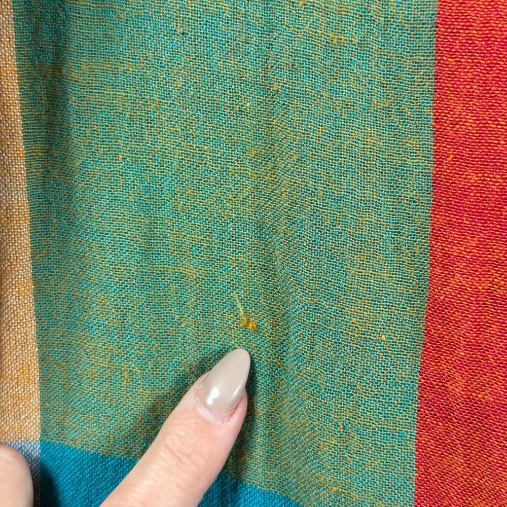 Soft Surroundings Patchwork Plaid Embroidered But… - image 4